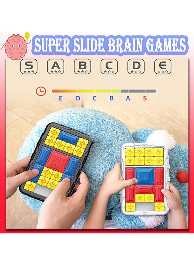 2Pcs Puzzle Game for Kids Brain Teasers Puzzle Toy Tangram Jigsaw Intelligence Unblock 500+ Leveled Up Super Slide Game for All Age Gifts for 3-15 Old Kids Toys