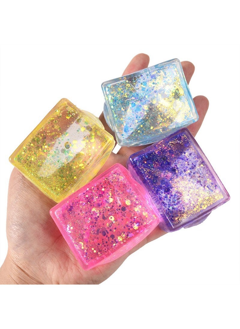 Maltose Stress Ball Squishy Toy for Kids [3*4*5cm gold powder mixed color] tofu 1