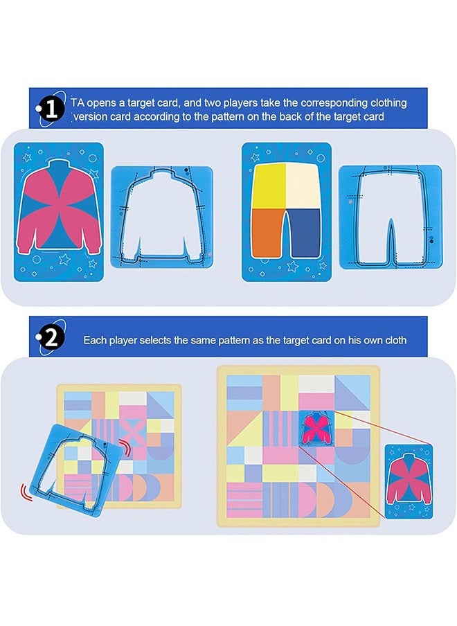 Tailor Master Battle, Children Drawing Colour Matching Board Game, Tailor Master Children's Puzzle Thinking Concentration Training Toys Kids Graphic Color Matching Table Game for Friends