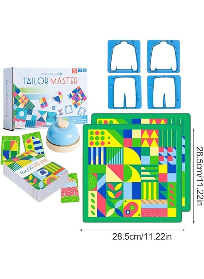 Tailor Master Battle, Children Drawing Colour Matching Board Game, Tailor Master Children's Puzzle Thinking Concentration Training Toys Kids Graphic Color Matching Table Game for Friends