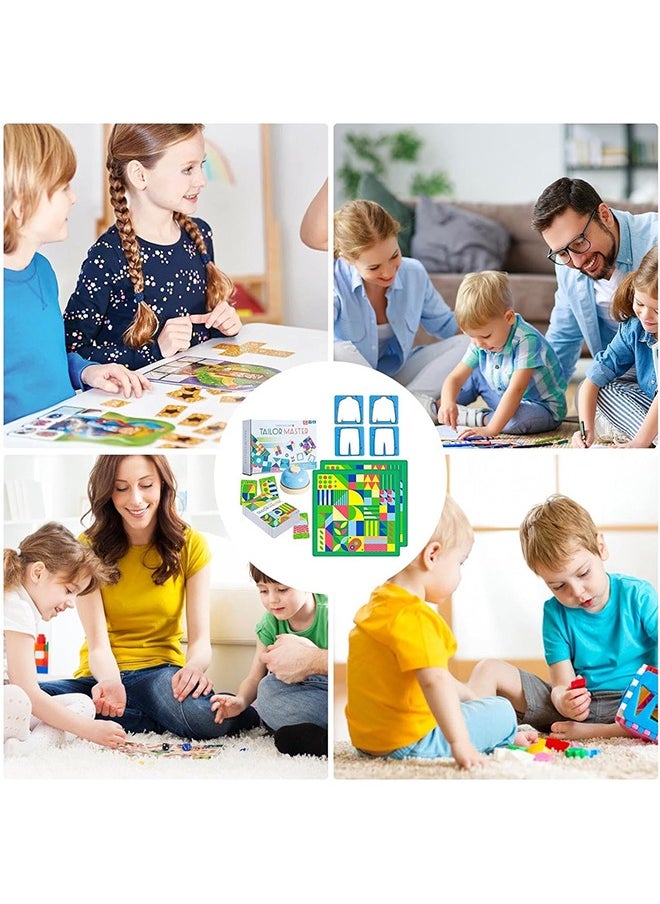 Tailor Master Battle, Children Drawing Colour Matching Board Game, Tailor Master Children's Puzzle Thinking Concentration Training Toys Kids Graphic Color Matching Table Game for Friends