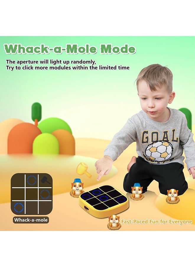 4 in 1 Electronic Tic Tac Toe Bolt Game, x o game, Handheld Puzzle Game Console, Portable Travel Games, Board Games for Kids and Adults, Fidget Toys for Kids and Adults, Educational Travel Games Fam