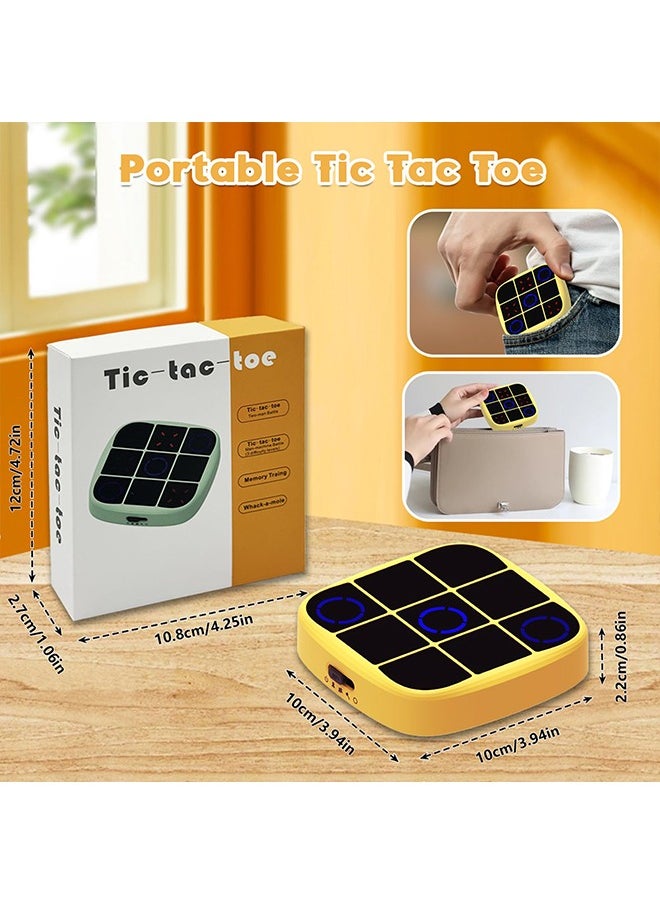 4 in 1 Electronic Tic Tac Toe Bolt Game, x o game, Handheld Puzzle Game Console, Portable Travel Games, Board Games for Kids and Adults, Fidget Toys for Kids and Adults, Educational Travel Games Fam