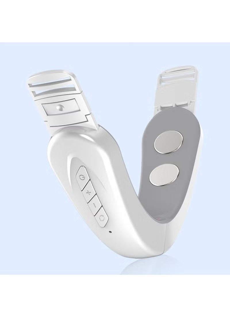 Double chin remover, electric face slimmer, electric V-shaped double chin remover, smart skin tightening double chin shaper, white