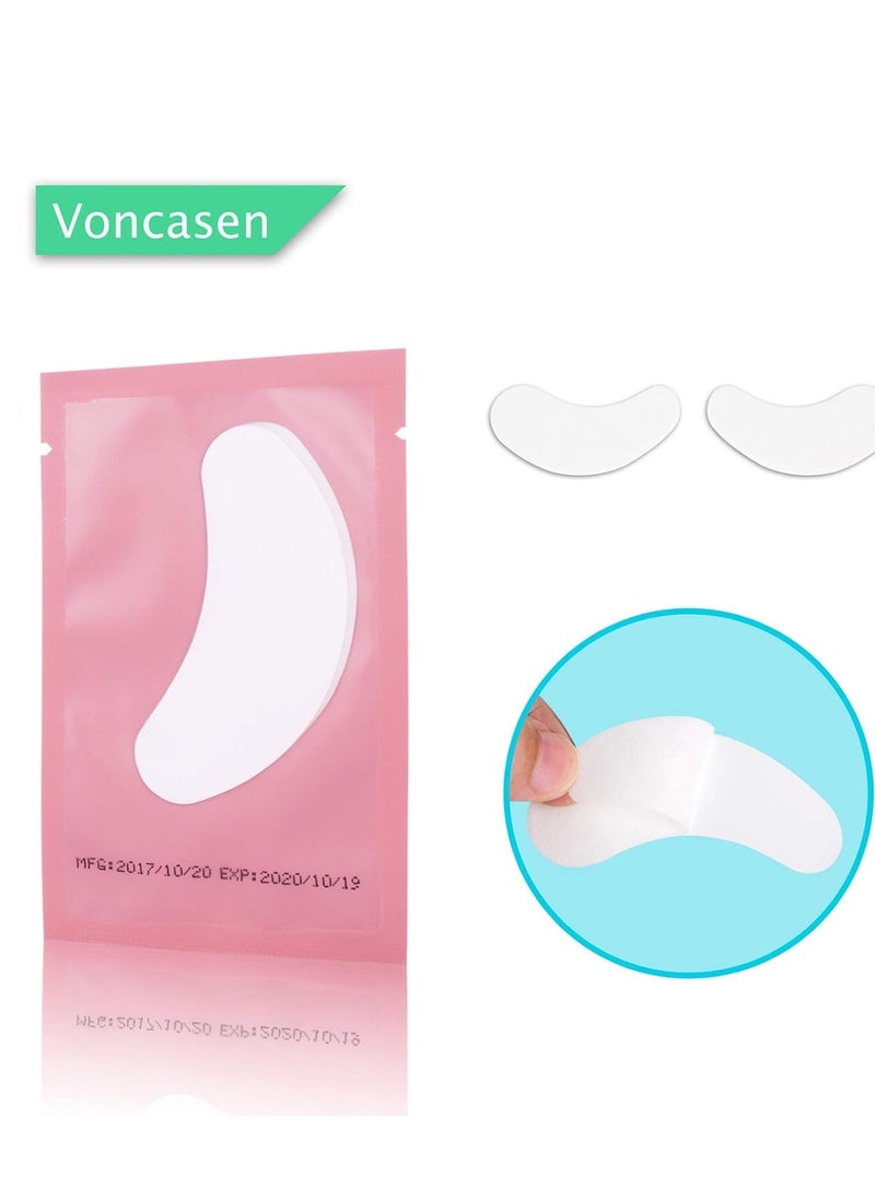 100 Pairs Set Under Eye Pads, Comfy and Cool Under Eye Patches Gel Pad for Eyelash Extensions Eye Mask Beauty Tool (Pink)