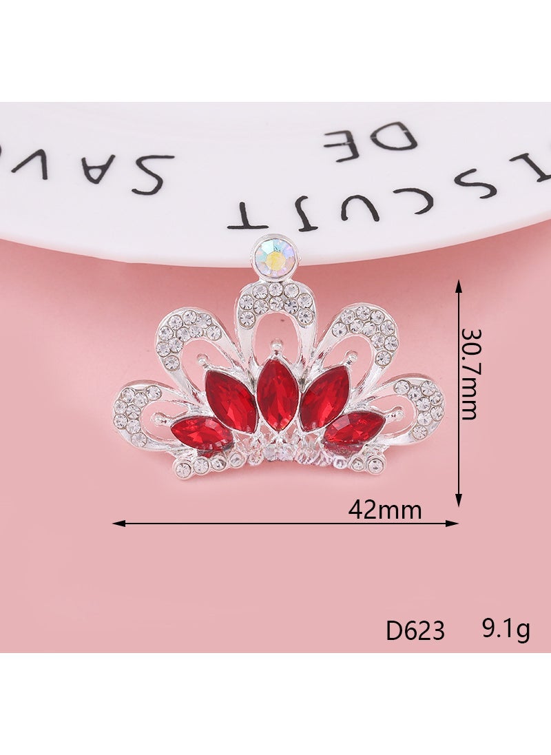 Crown Series Letter Pearl DIY Phone Case Decor Kit D623 Jewel Crown (red)