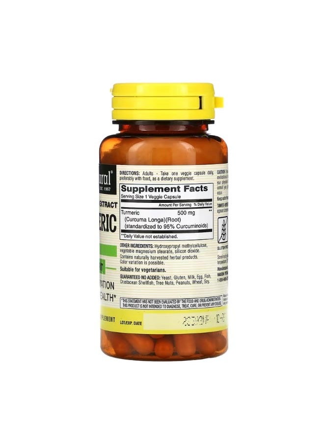 Standardized Extract Turmeric 60 Veggie Caps