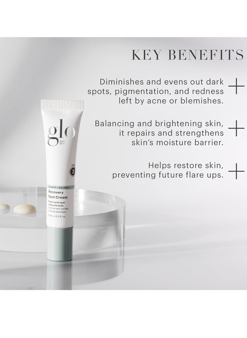 Glo Skin Beauty Recovery Spot Cream | Acne shadow mark spot fading formula | For acne-prone and oily skin