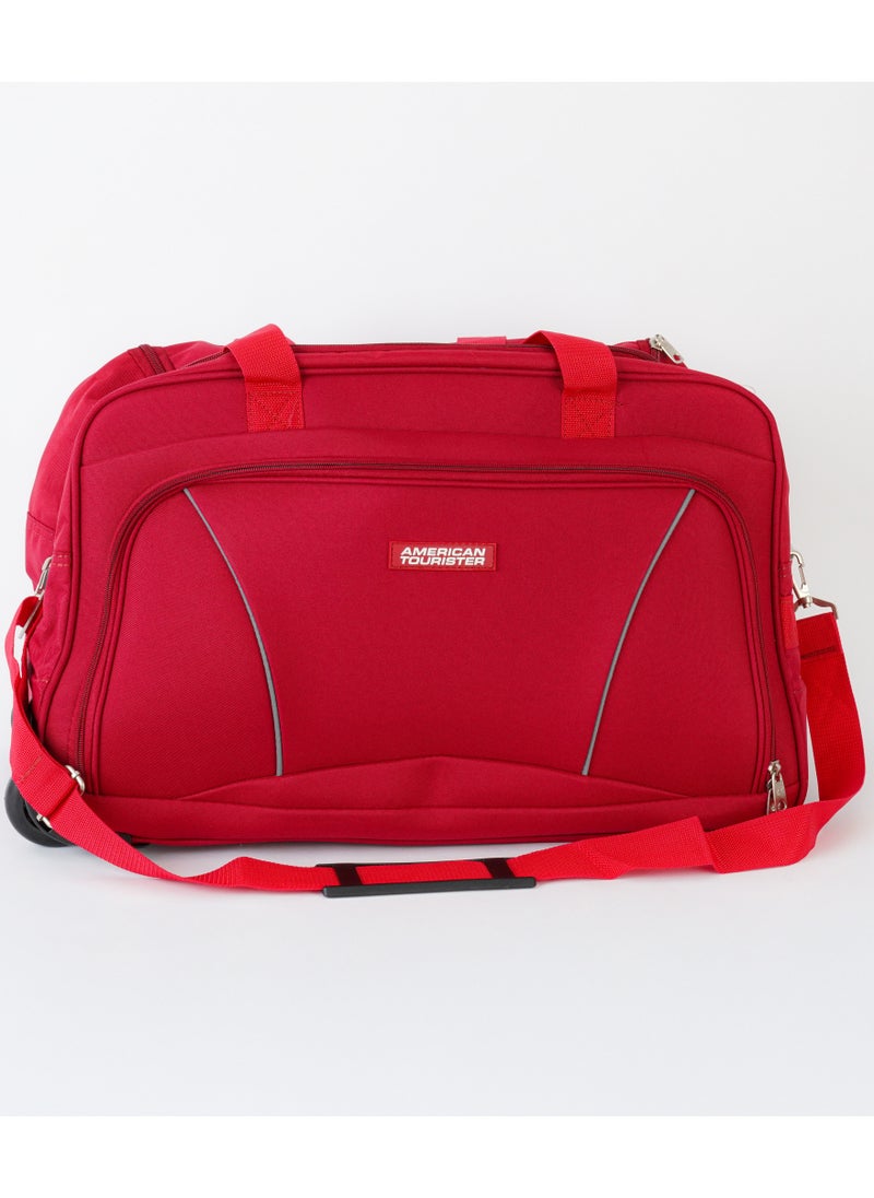American Tourister VISION Duffel Bag with Wheels, 57 CM (RED)