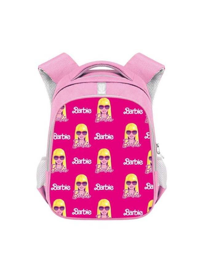 Barbie Polyester Reflective Strip Backpack For Students School Bag