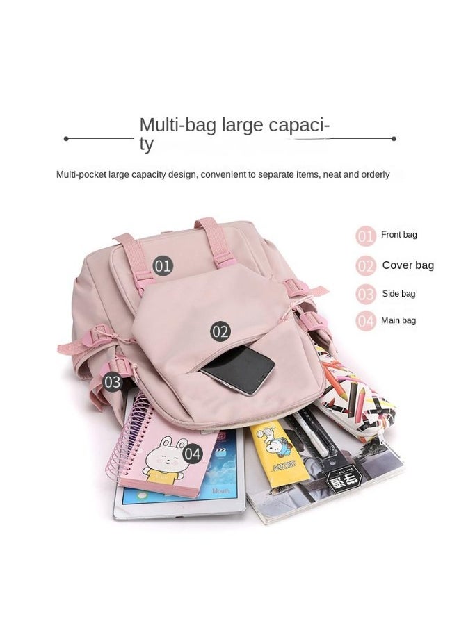 Stitch Student Backpack And Pencil Case Leisure Outdoor Large Capacity Backpack