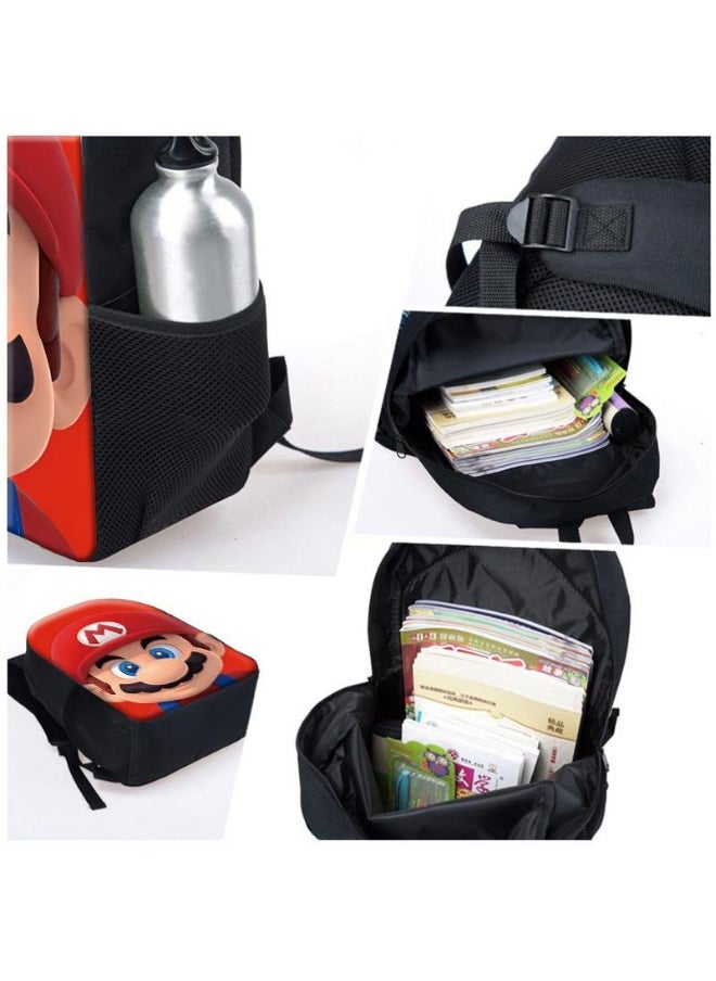 3 Pcs Princess Peach School Bag Satchel Pencil Case Animated Game Super Mario Gifts For Kids Birthday Gift Start Of School Gift