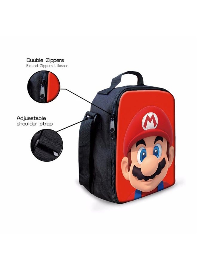 3 Pcs Princess Peach School Bag Satchel Pencil Case Animated Game Super Mario Gifts For Kids Birthday Gift Start Of School Gift