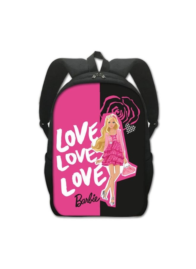 Barbie Backpack For Students School Bag Black