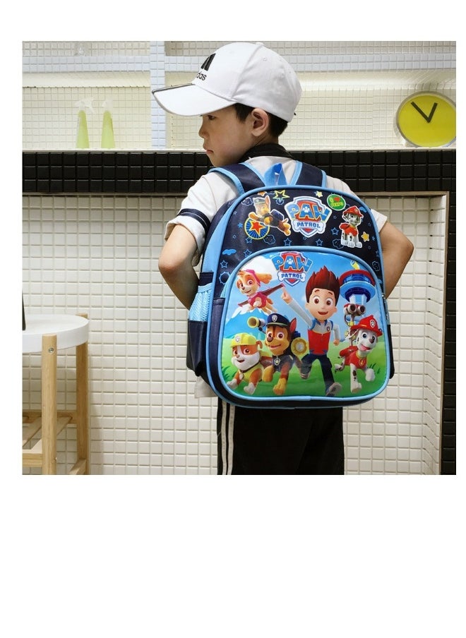 Paw Patrol Kids Childrens Backpack School Rucksack Travel Bag Boys Girls With Side Mesh Pocket Girls（Dark Blue）