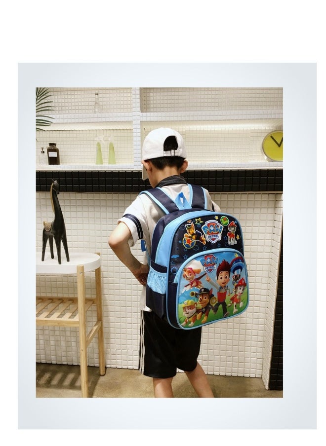 Paw Patrol Kids Childrens Backpack School Rucksack Travel Bag Boys Girls With Side Mesh Pocket Girls（Dark Blue）
