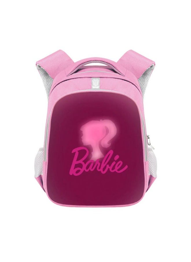 Barbie Polyester Reflective Strip Backpack For Students School Bag