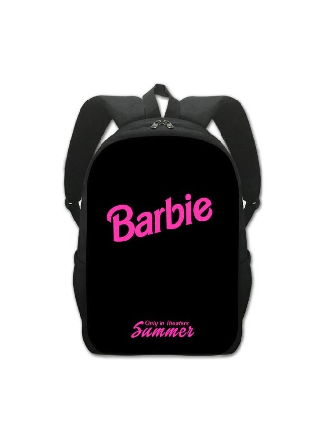 Barbie Backpack For Students School Bag Black