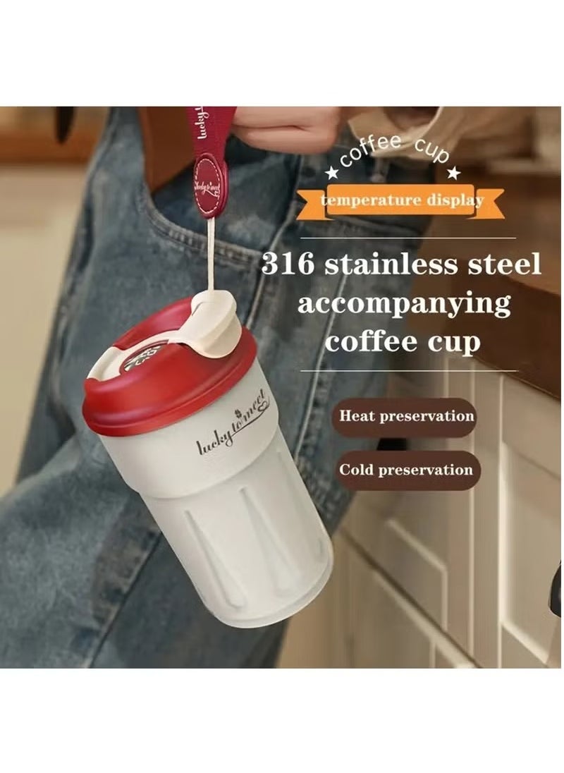 Stainless Coffee Tumbler With Temperature Display,Smart Cup Led,Smart Insulated Travel Coffee Mug Summer Cold Storage Portable Coffee Mug Smart for Car (Smart Black Green)