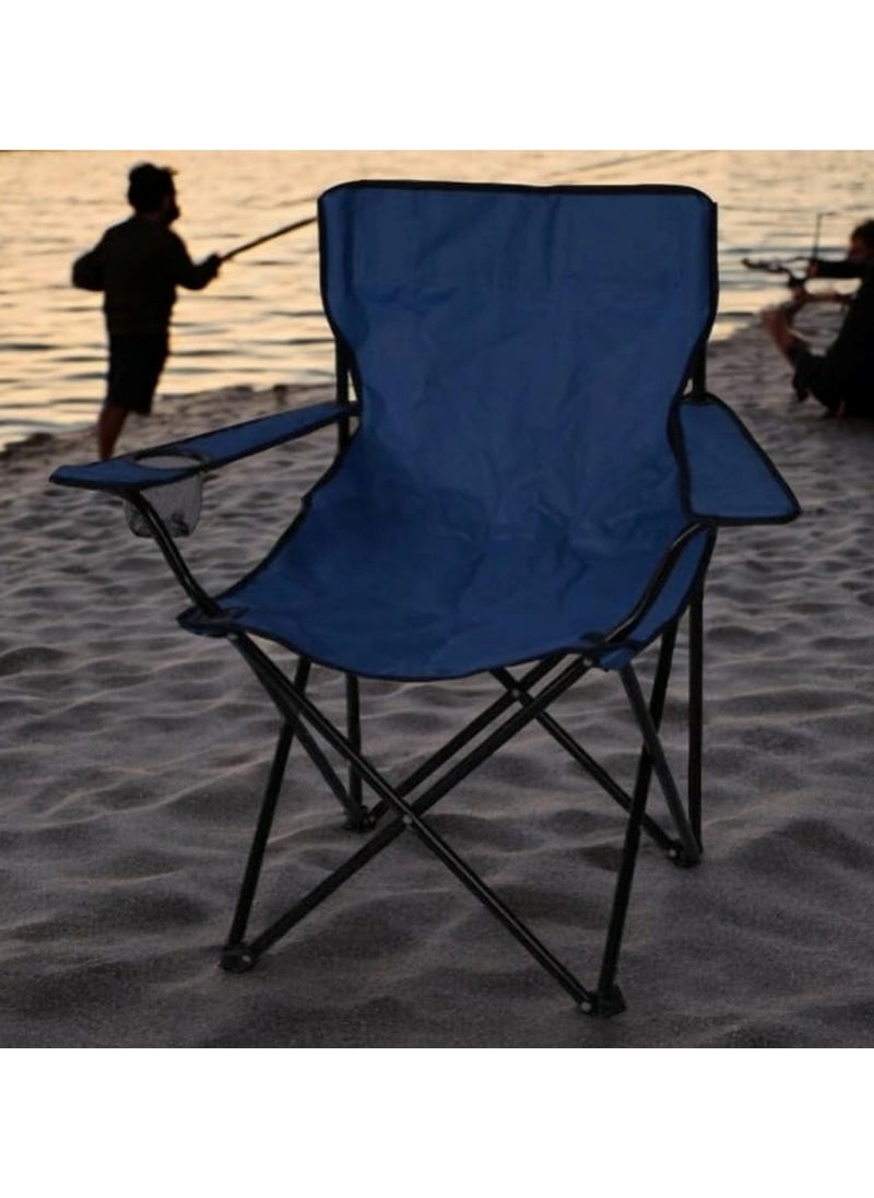 Portable Comfort Folding Camping Chair Relaxing Outdoor Chair, Lightweight, Blue