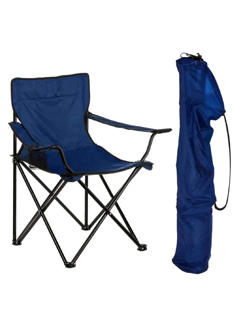 Portable Comfort Folding Camping Chair Relaxing Outdoor Chair, Lightweight, Blue