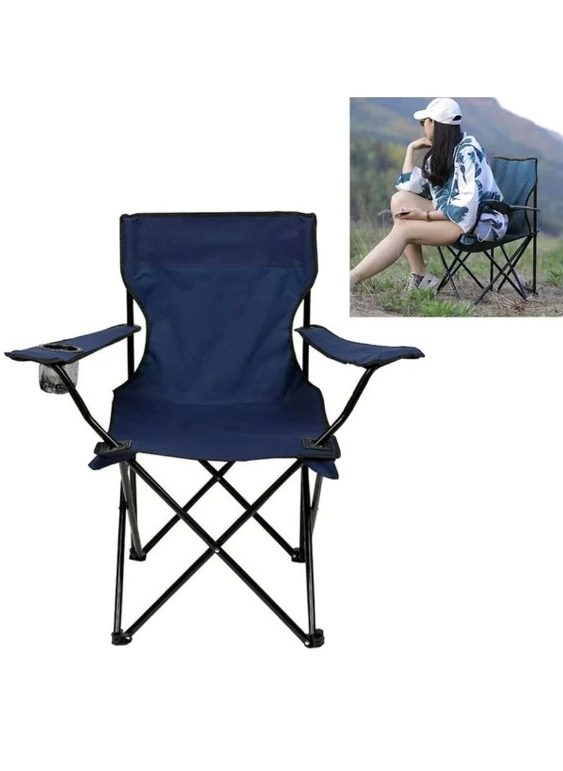 Portable Comfort Folding Camping Chair Relaxing Outdoor Chair, Lightweight, Blue