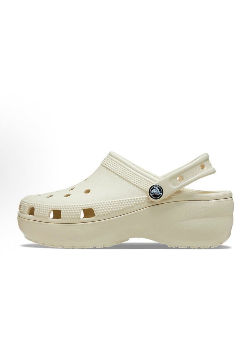 Classic platform sandals and slippers beige