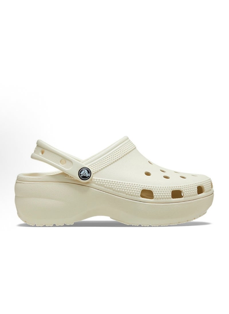 Classic platform sandals and slippers beige