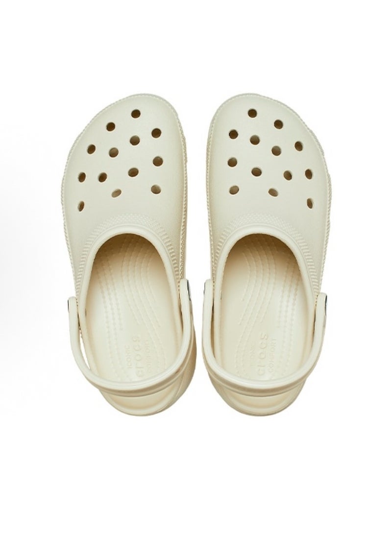 Classic platform sandals and slippers beige