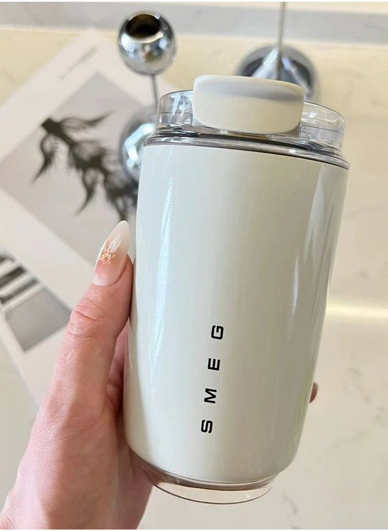 Travel Coffee Mug, 320ml Insulated Beverage Cup With Leakproof Lid, Long Lasting Coffee Tumbler With Lid And Straw, Travel Coffee Thermos