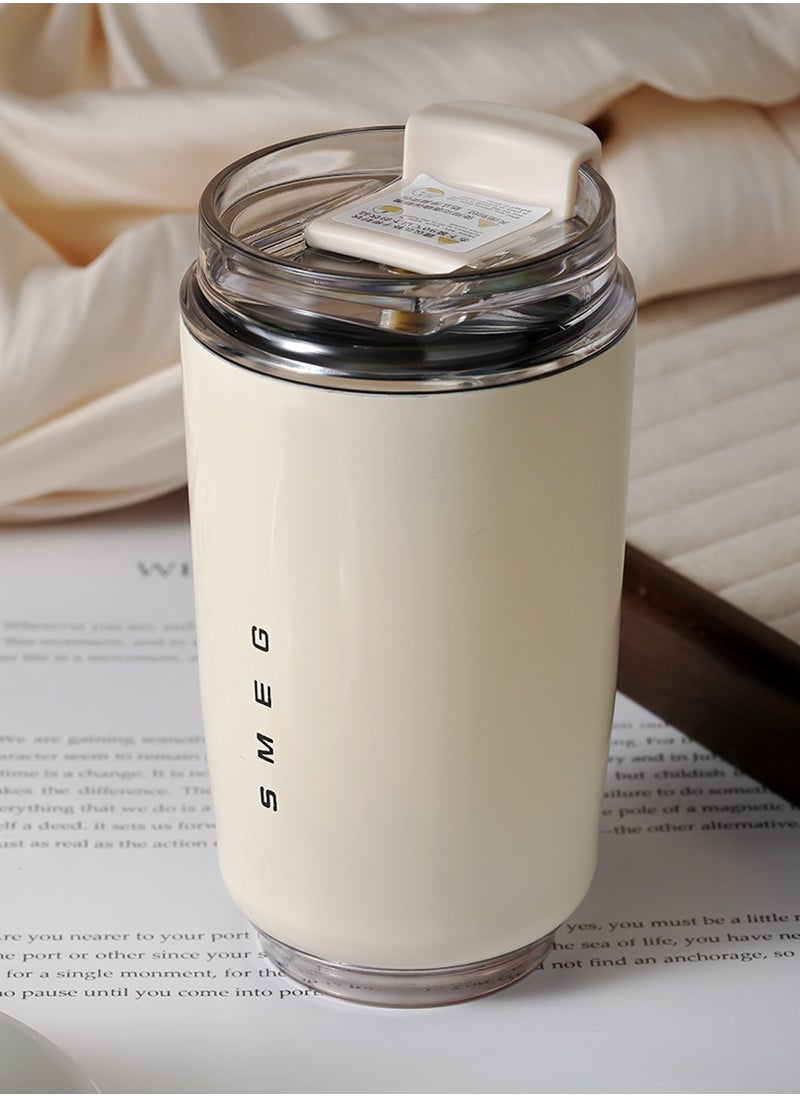 Travel Coffee Mug, 320ml Insulated Beverage Cup With Leakproof Lid, Long Lasting Coffee Tumbler With Lid And Straw, Travel Coffee Thermos