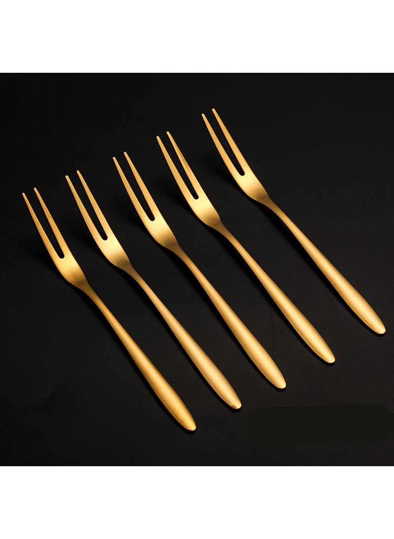 Stainless Steel Swan Base Cutlery Set 304 golden fruit fork [shape]]