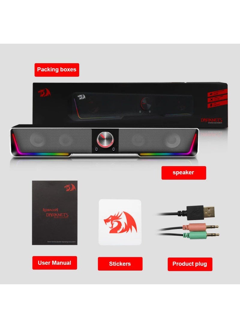 GS570 Darknets Sound Bar with Dual BT Speakers