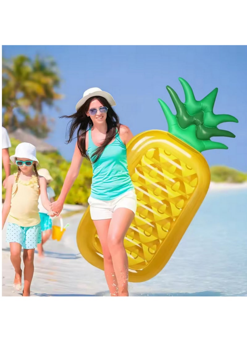 1pcs Large Pool Floaties,Giant Pineapple Pool Party Float Raft ,Toys Raft Kids Adults Beach Parties Inflatable Floatie Lounge Pool-180*90*20cm