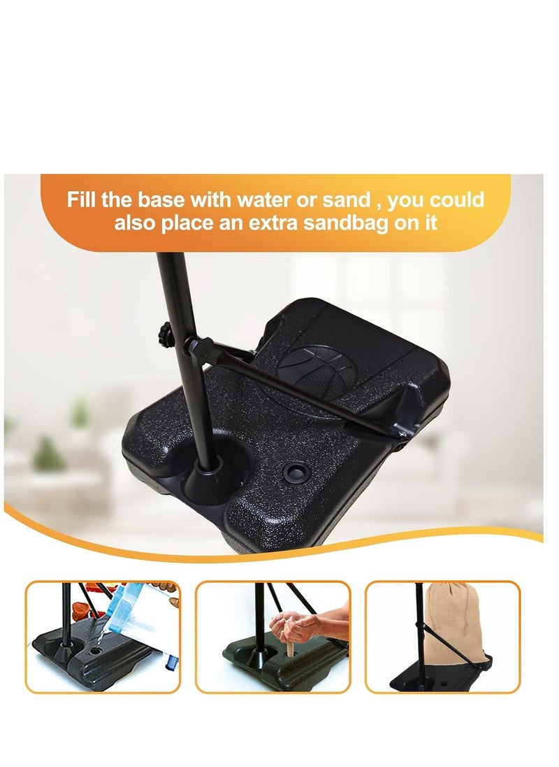 Basketball Hoop with Adjustable Stand for Kids Black