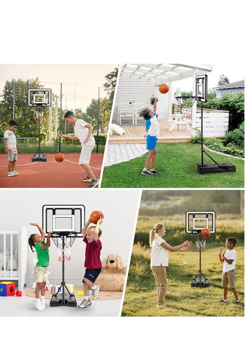 Basketball Hoop with Adjustable Stand for Kids Black