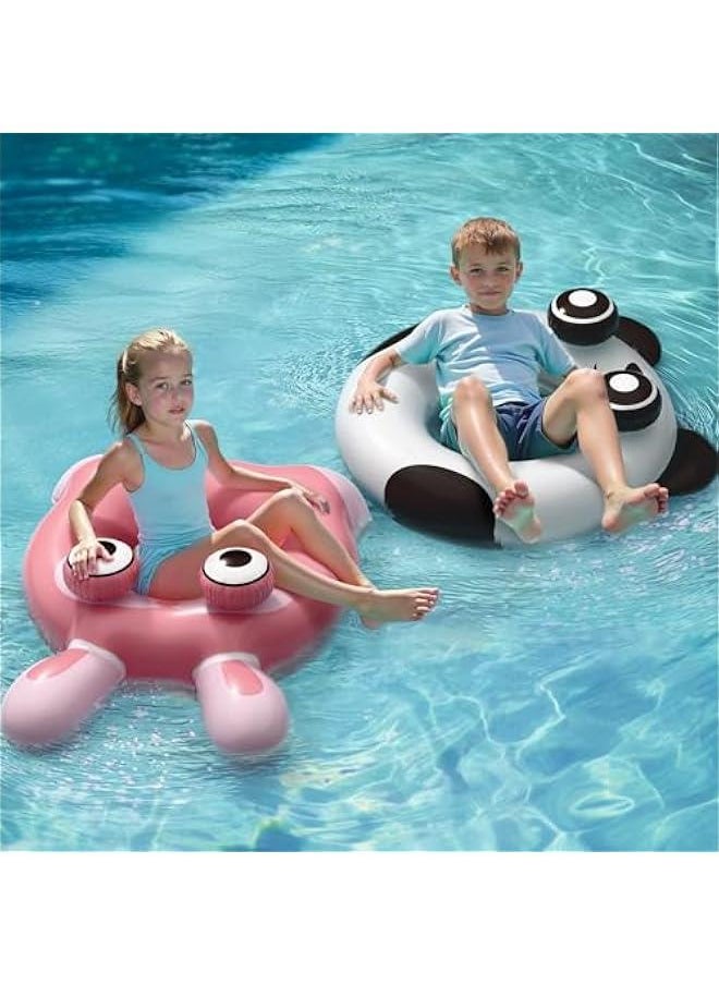 Pool Wave Kids Swim Ring Pool Floats, Toddler Inflatable Animal Swimming Tube Floaties, Outdoor Water Floating Toy, Summer Family Party Gift 3 4 5 6 7 8 10 12 Year Old Boy Girl Children Teens - 2 Pack