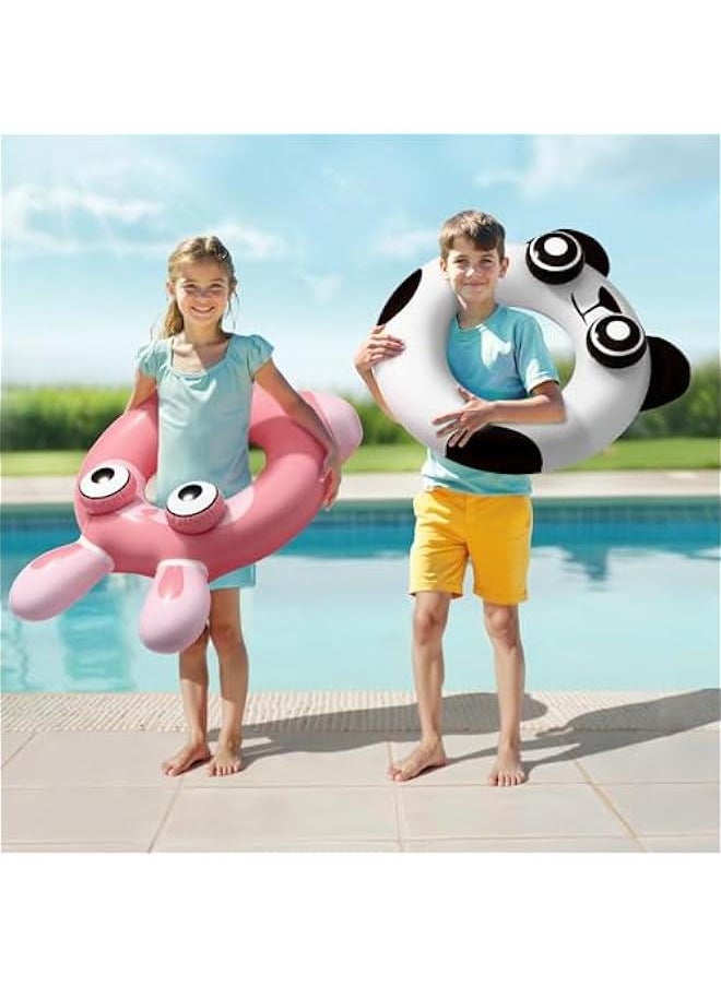 Pool Wave Kids Swim Ring Pool Floats, Toddler Inflatable Animal Swimming Tube Floaties, Outdoor Water Floating Toy, Summer Family Party Gift 3 4 5 6 7 8 10 12 Year Old Boy Girl Children Teens - 2 Pack