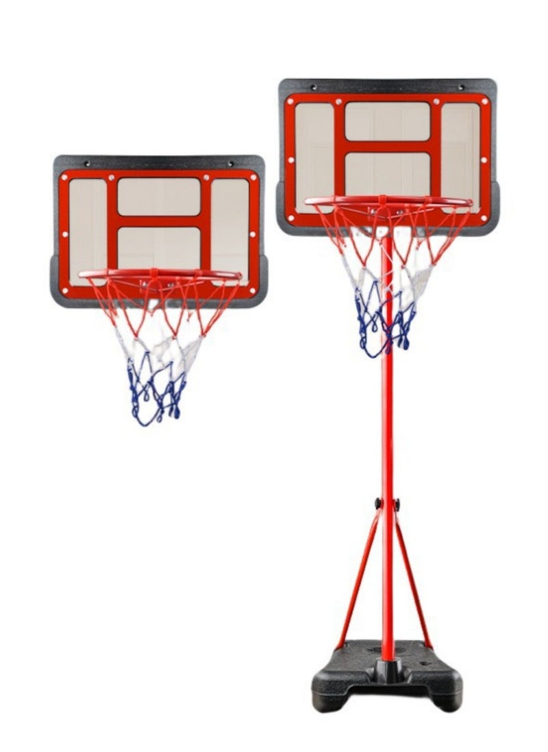 Basketball Hoop with Adjustable Stand for Kids Red