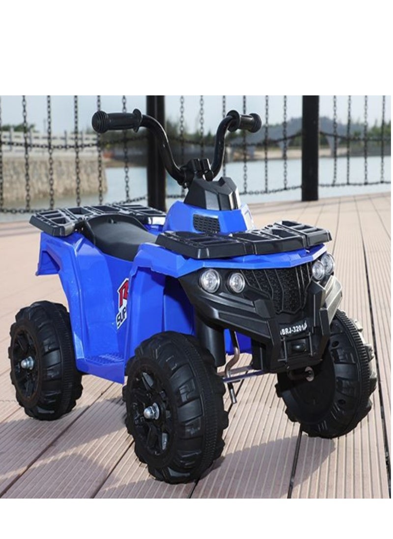 4 Wheeler for Kids Quad, Powerful Battery Operated Electric Motorbike, Toddler Ride on Electric Car for Kids Age up 3 Blue