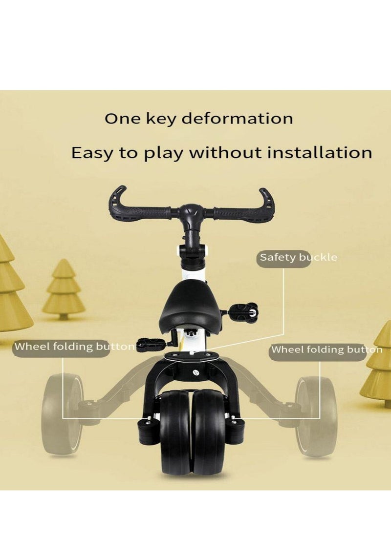 3-in-1 Convertible Kids Tricycle Balance Bike (Red)