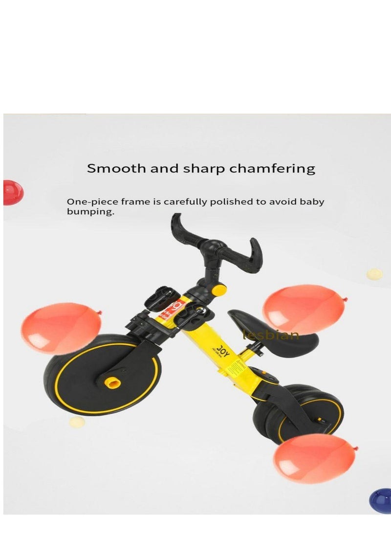 3-in-1 Convertible Kids Tricycle Balance Bike (Red)