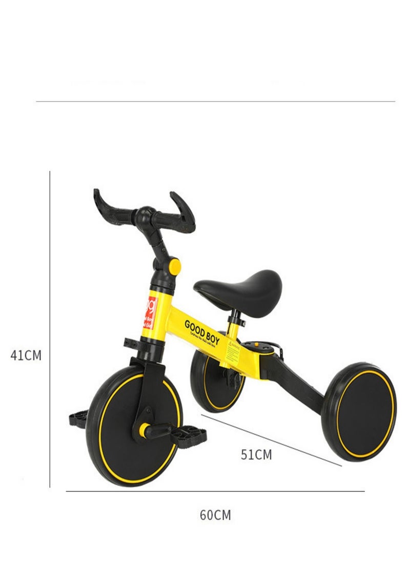 3-in-1 Convertible Kids Tricycle Balance Bike (Red)
