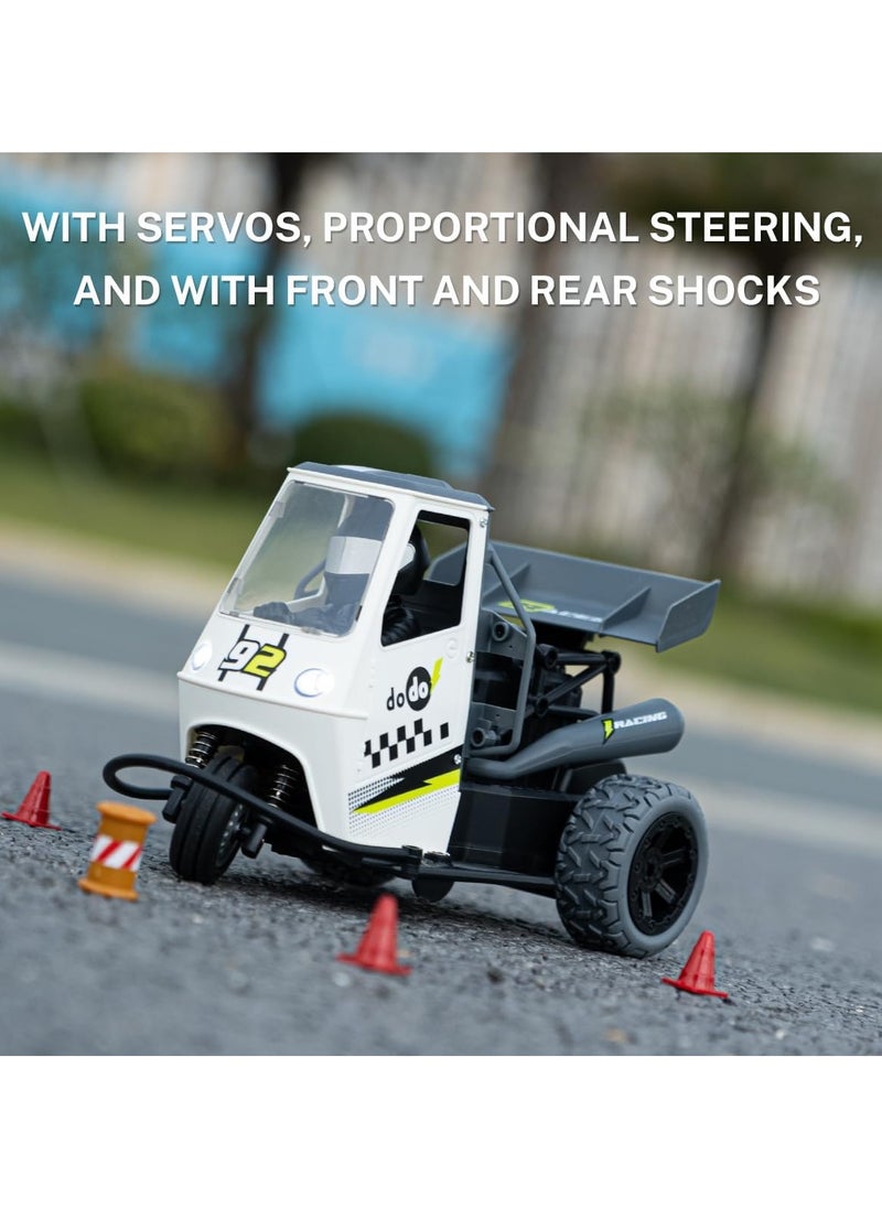 Remote Control Car, 1:16 RC Motorcycles for Children, 22 kmh Remote Control Car Truck, 2.4 GHz RC Car with Batteries, Proportional Steering, Spray, Music, Lights for Adults