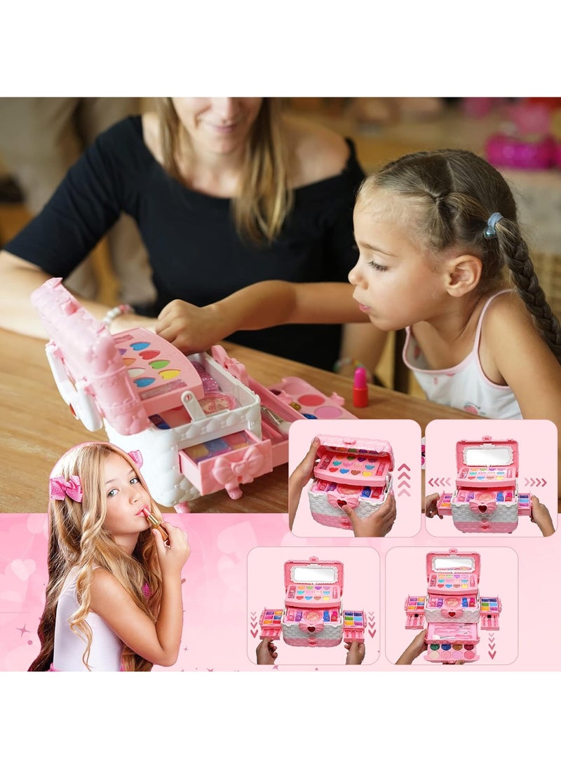 Kids Makeup Kit for Girl - Kids Makeup Kit Toys for Girls,Play Real Makeup Girls Toys, Washable Make Up for Little Girls, Non ToxicToddlers Pretend Cosmetic Kits,Age4-12 Year Old Children Gift