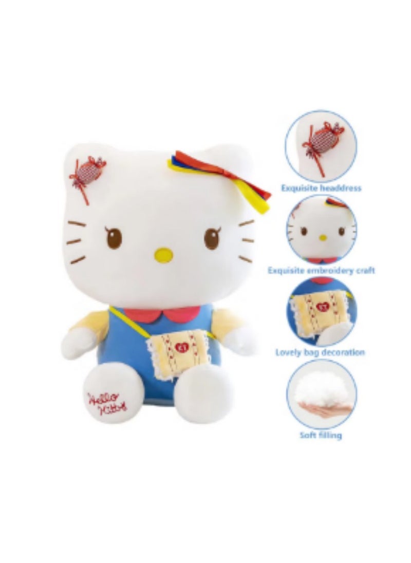 Kawaii Kitty Plush Toys, 13 inch Cute Kitty Stuffed Animals Toys (Blue)