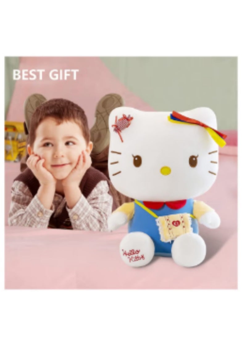 Kawaii Kitty Plush Toys, 13 inch Cute Kitty Stuffed Animals Toys (Blue)