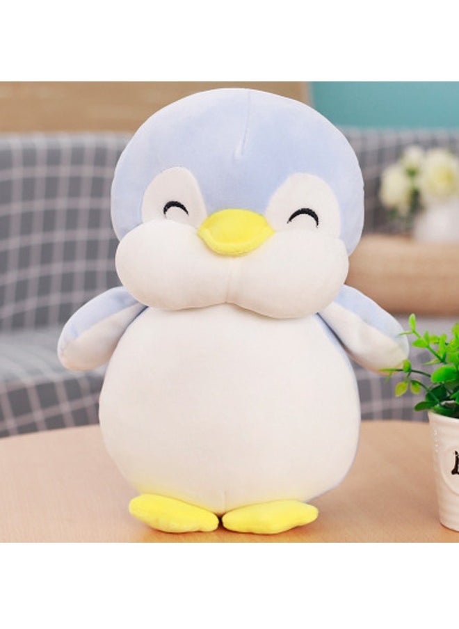 Penguin Shaped Stuffed Soft Toy Light Blue and White 30cm