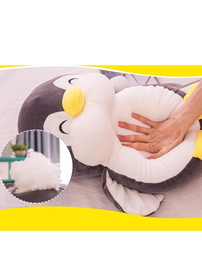 Penguin Shaped Stuffed Soft Toy Light Blue and White 30cm