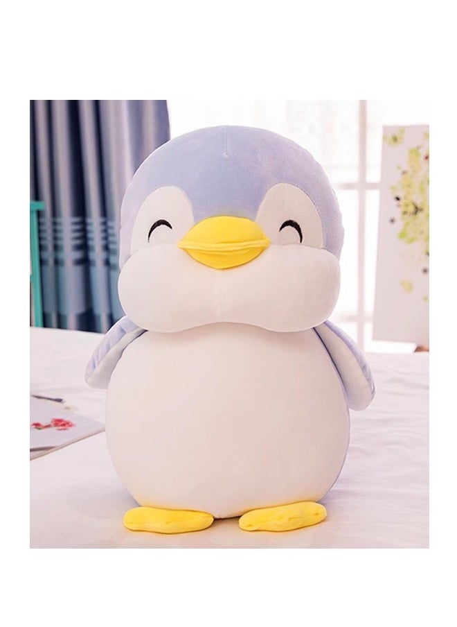 Penguin Shaped Stuffed Soft Toy Light Blue and White 30cm